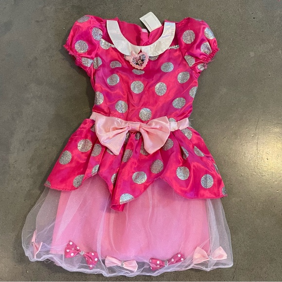 Disney Costumes Minnie Mouse Pink Silver Polka Dot Halloween